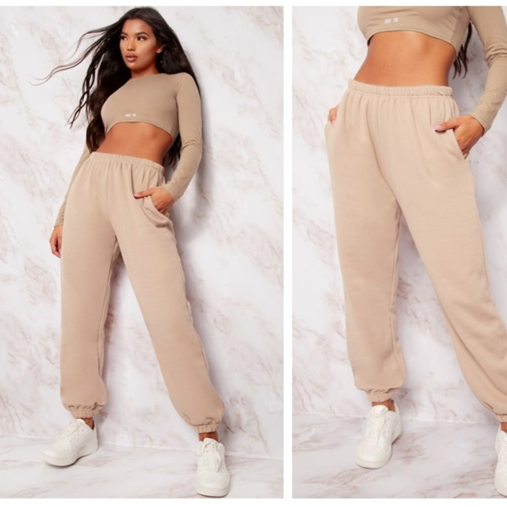PRETTYLITTLETHING Taupe Casual Jogger